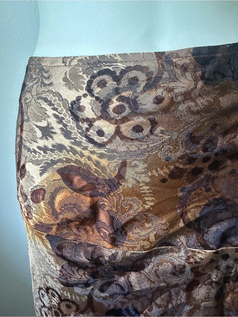Vintage Vamp Brown Floral Asymmetric Skirt - Picture 6 of 11